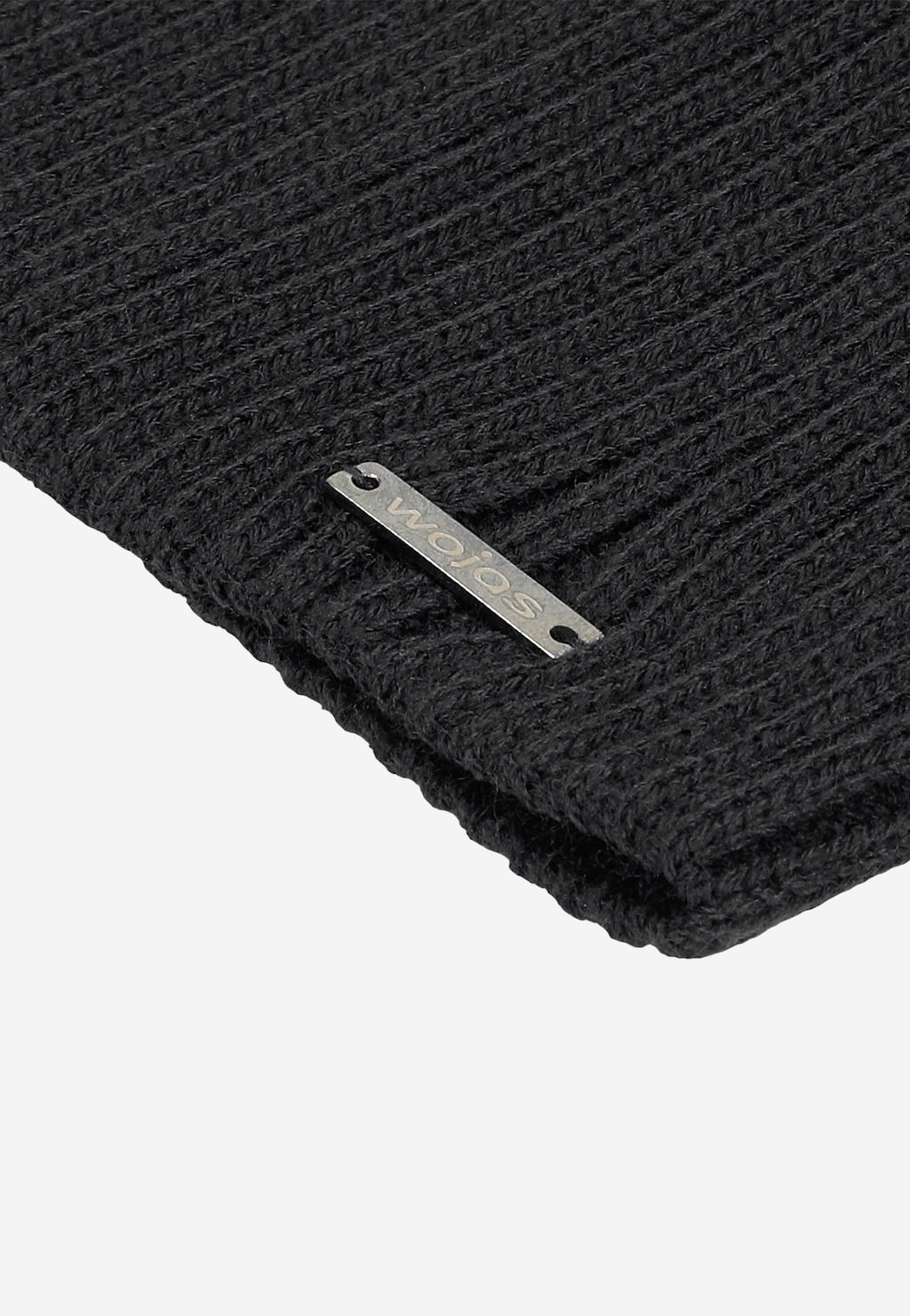 Czarna czapka męska w prążki 96016-11 Widok 3