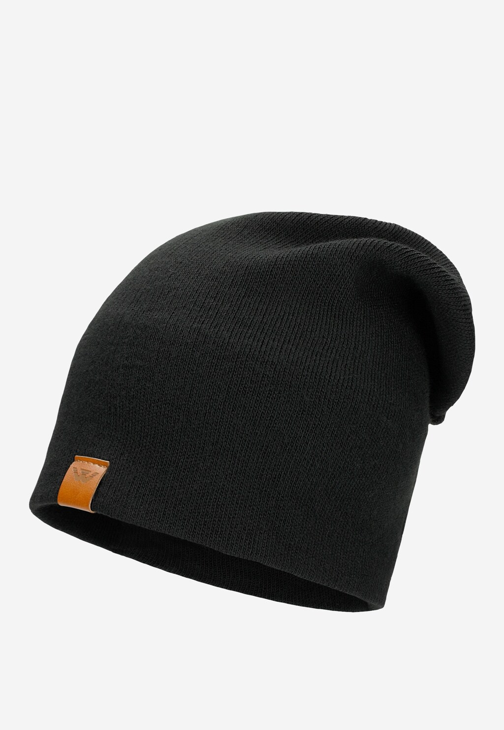 Czarna czapka damska z domieszką wełny 96011-11 Widok 1