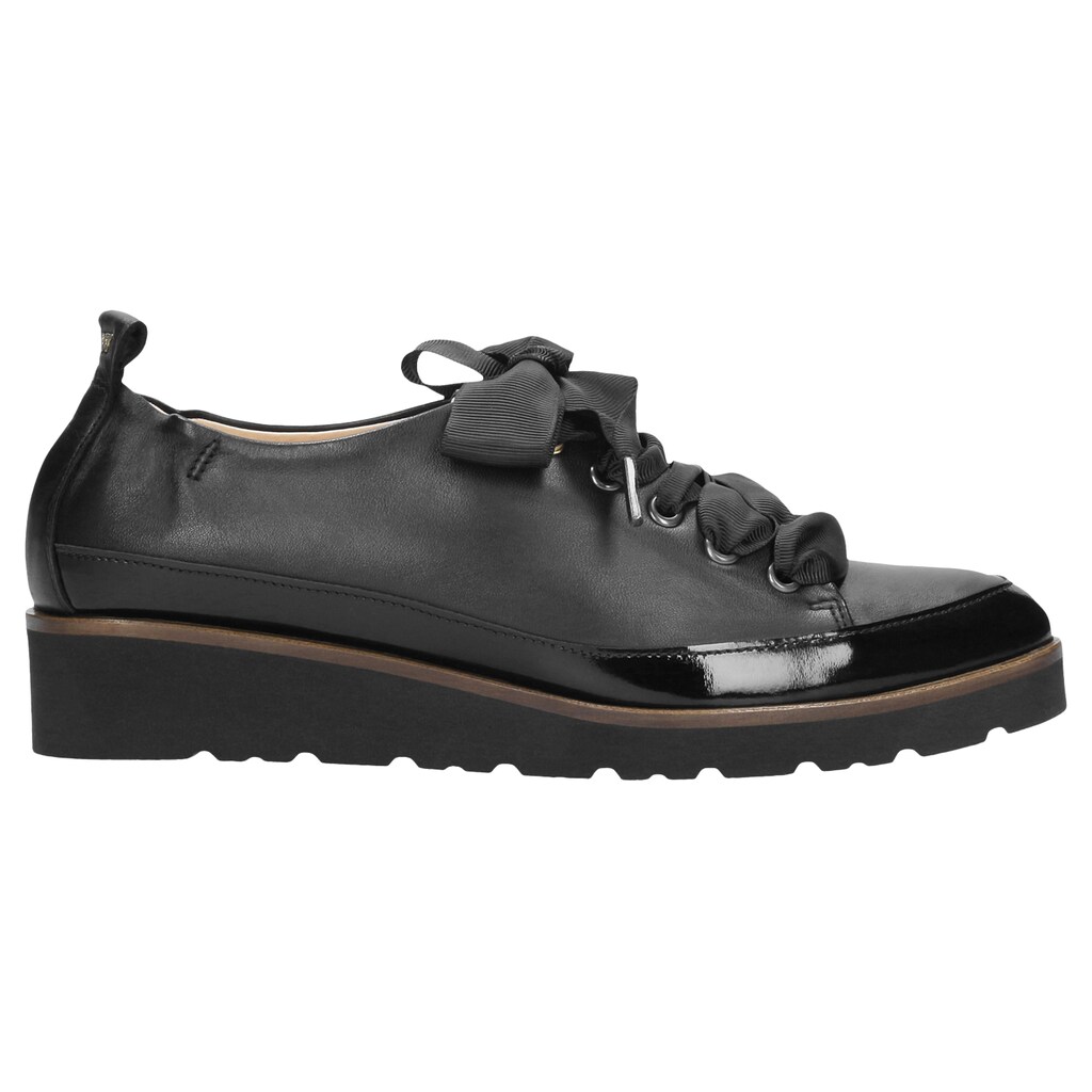 Kožené poltopánky dámske z lakovanej a lícovej kože 8546-71 Widok 1