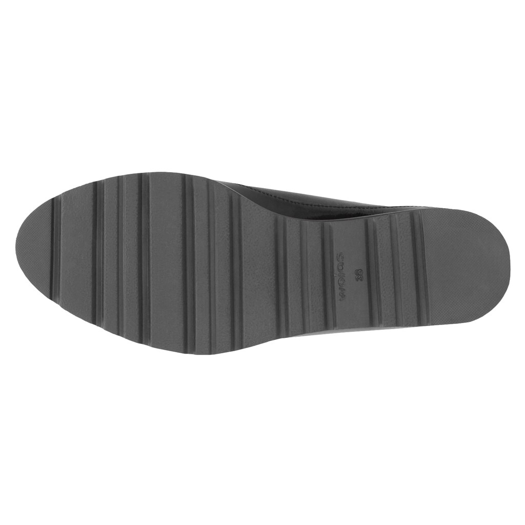 Kožené poltopánky dámske z lakovanej a lícovej kože 8546-71 Widok 5