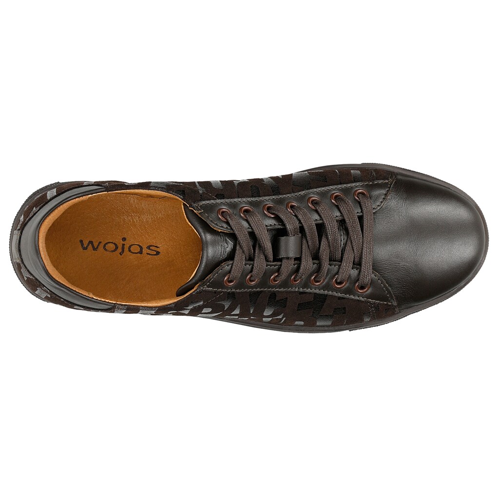 Ciemnobrązowe trampki męskie z ozdobnymi napisami 9060-02 Widok 4