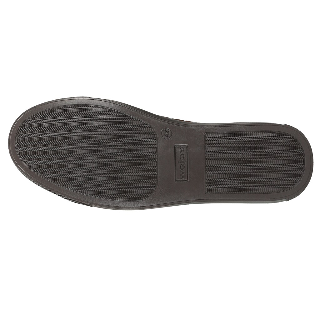 Ciemnobrązowe trampki męskie z ozdobnymi napisami 9060-02 Widok 5