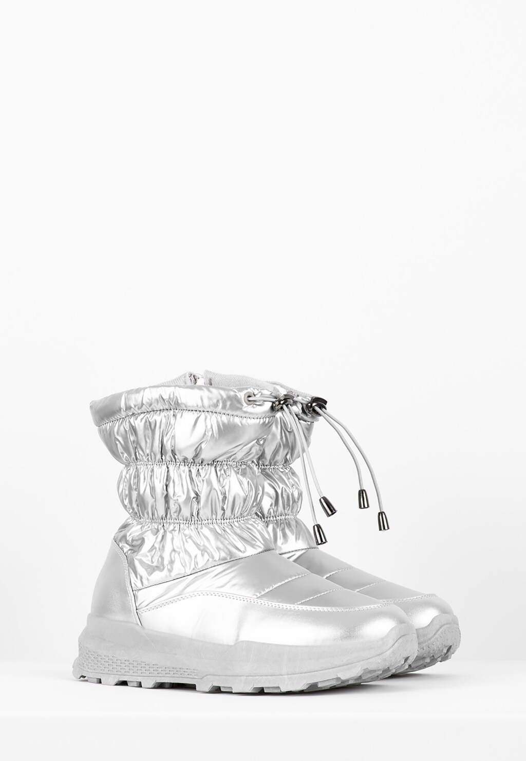 WJS wsuwane Śniegowce damskie w kolorze srebrnym WJS44007-89 Widok 2