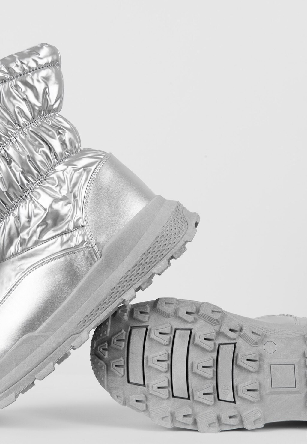 WJS wsuwane Śniegowce damskie w kolorze srebrnym WJS44007-89 Widok 3