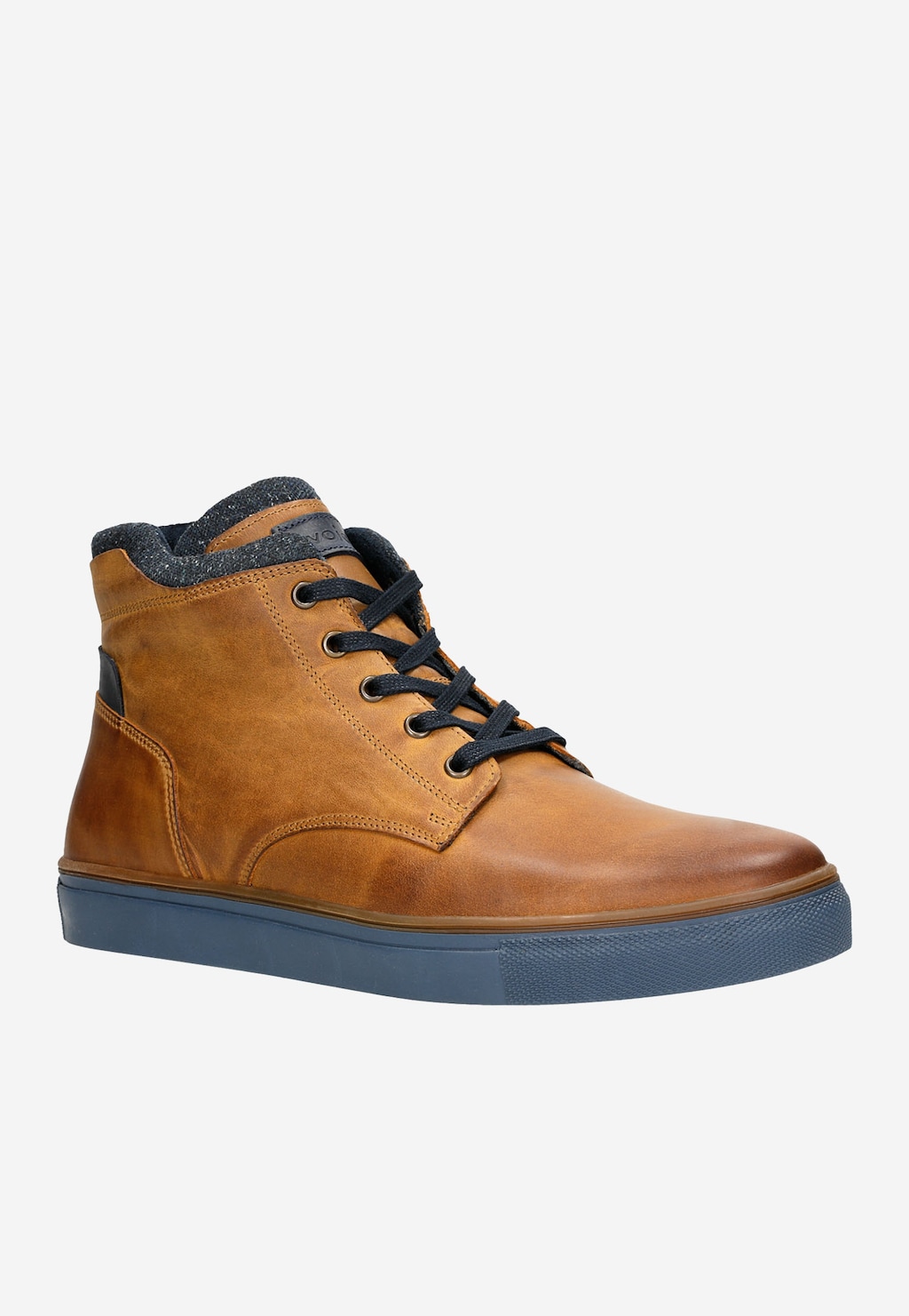 Světle hnědé pánské kotníkové boty z hladké kůže 24037-53 Widok 3