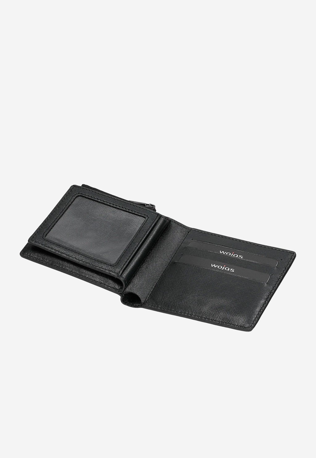 Klasyczny czarny portfel męski ze skóry licowej 91044-51 Widok 7