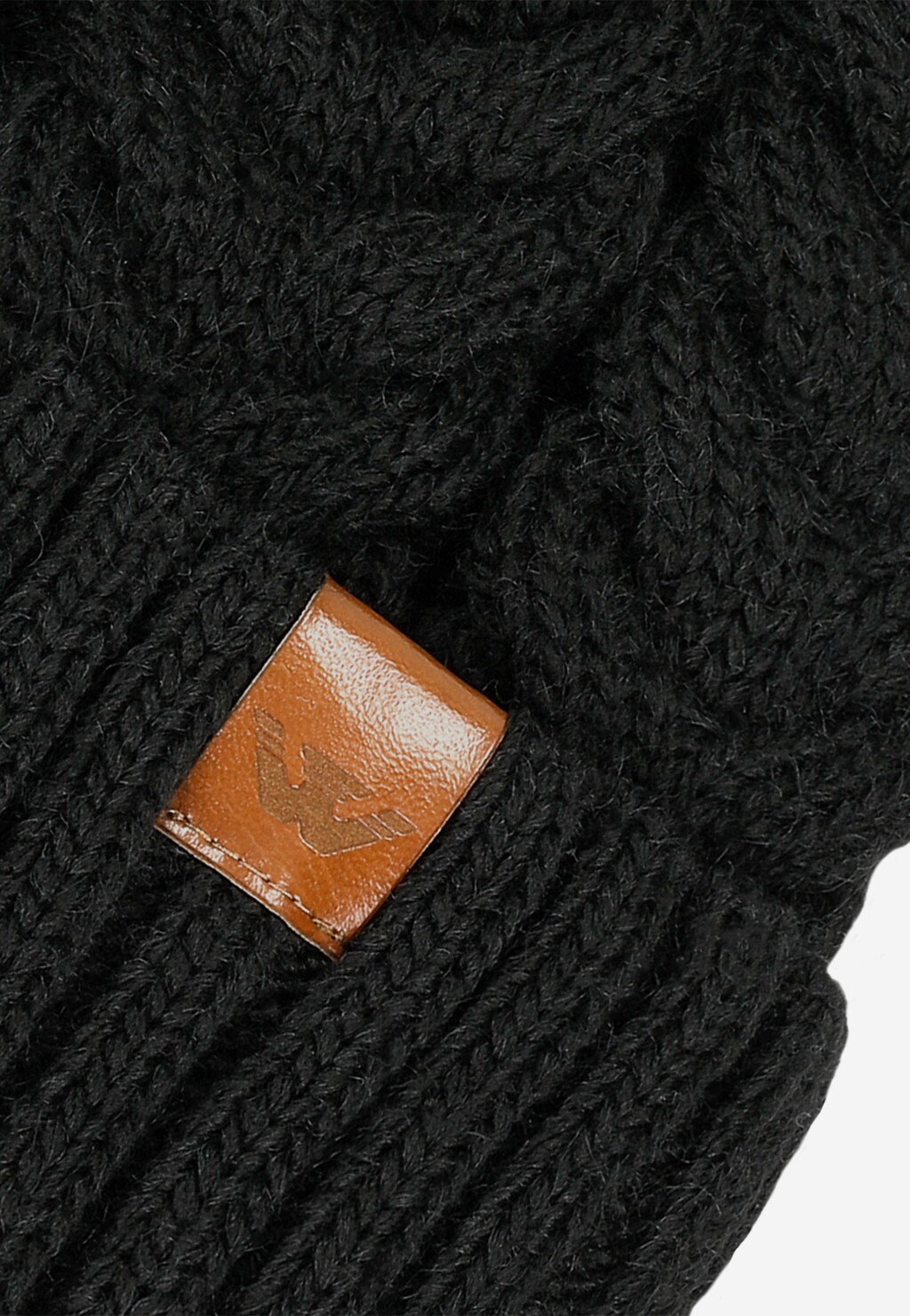 Czarna czapka damska z domieszką wełny 96013-11 Widok 5