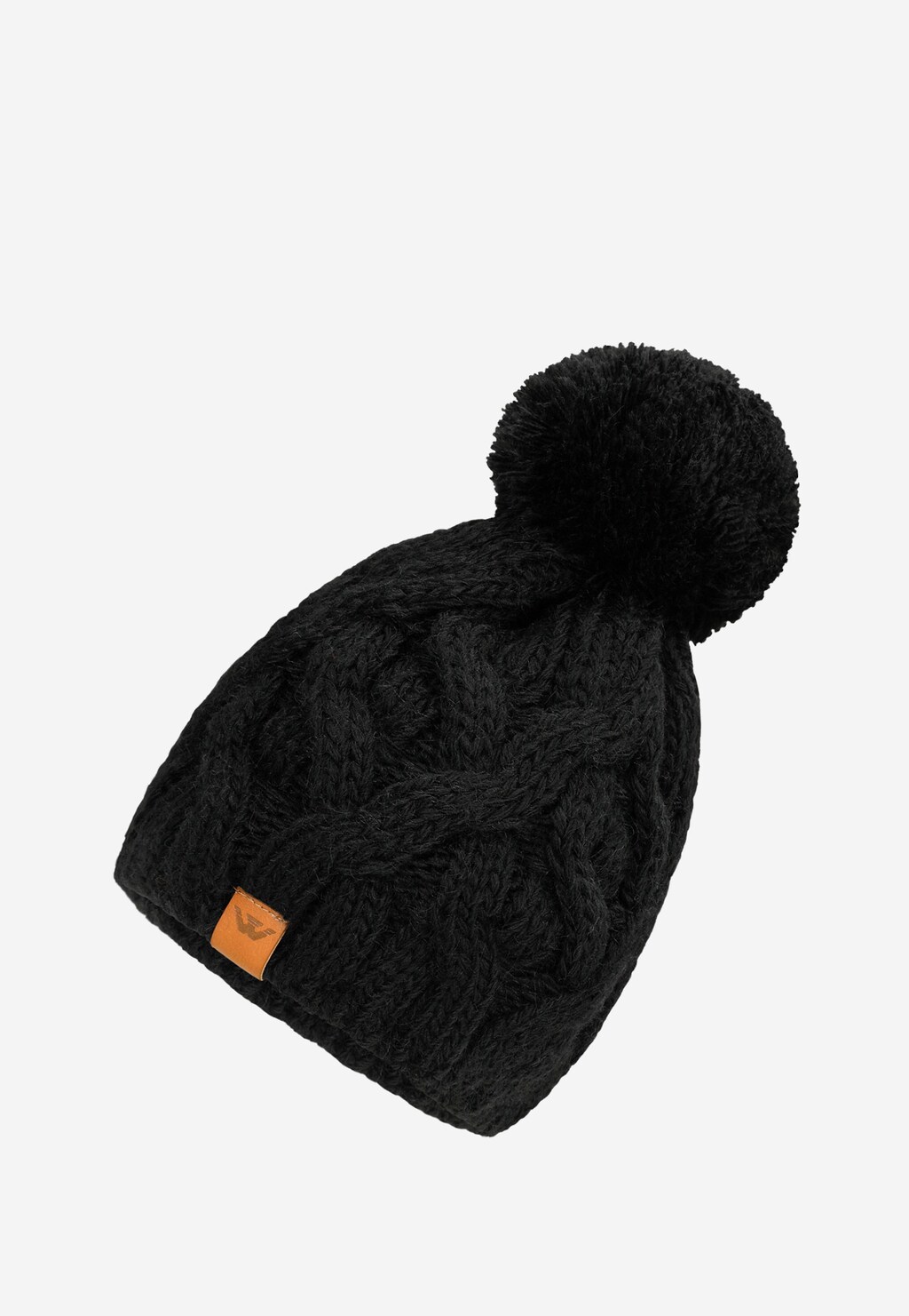 Zimowa czapka damska w kolorze czarnym z pomponem 96015-11 Widok 1