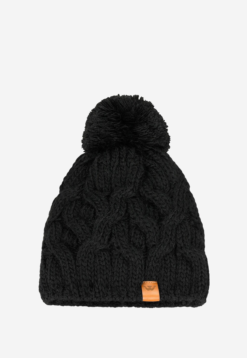 Zimowa czapka damska w kolorze czarnym z pomponem 96015-11 Widok 2
