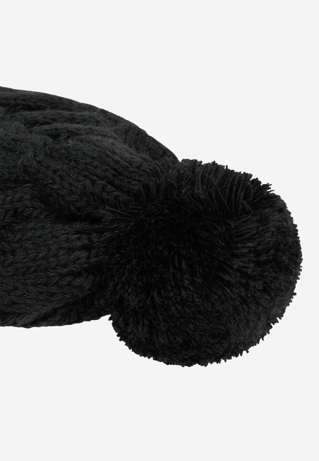 Zimowa czapka damska w kolorze czarnym z pomponem 96015-11 Widok 3