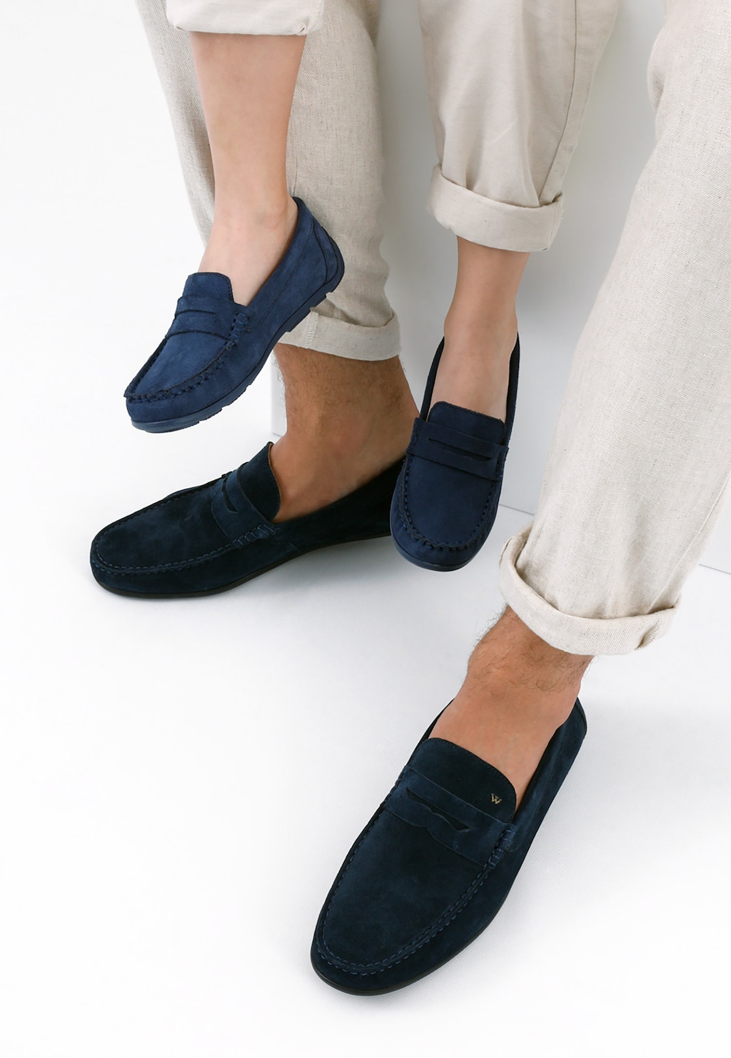 Granatowe mokasyny męskie Wojas x Bartek 10116-66 Widok 1