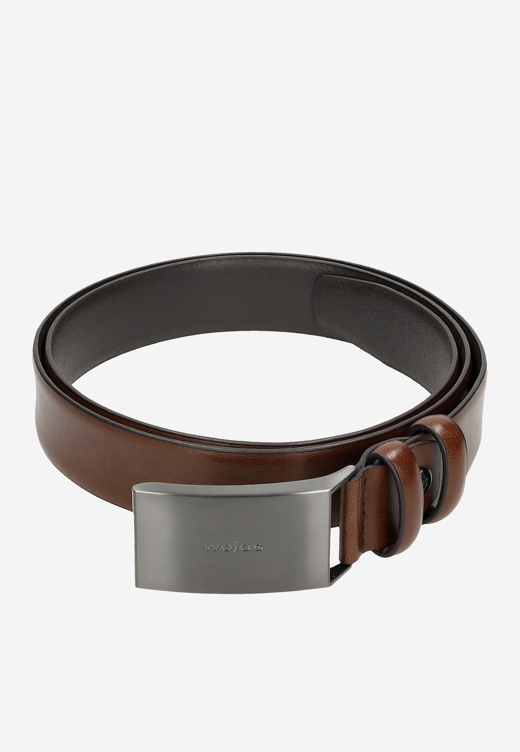 Elegantní hnědý kožený pásek s plnou přezkou 93064-52 Widok 6