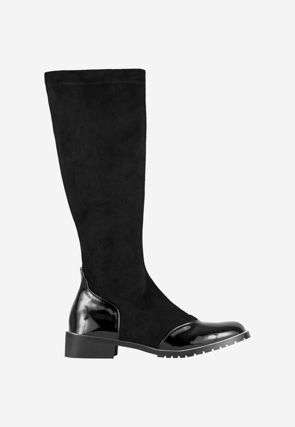 WJS czarne kozaki z lakierowanymi elementami WJS45008-71 Widok 1