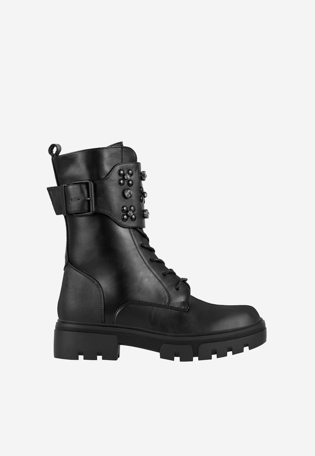 WJS czarne wysokie trzewiki damskie typu glany WJS55022-51 Widok 2