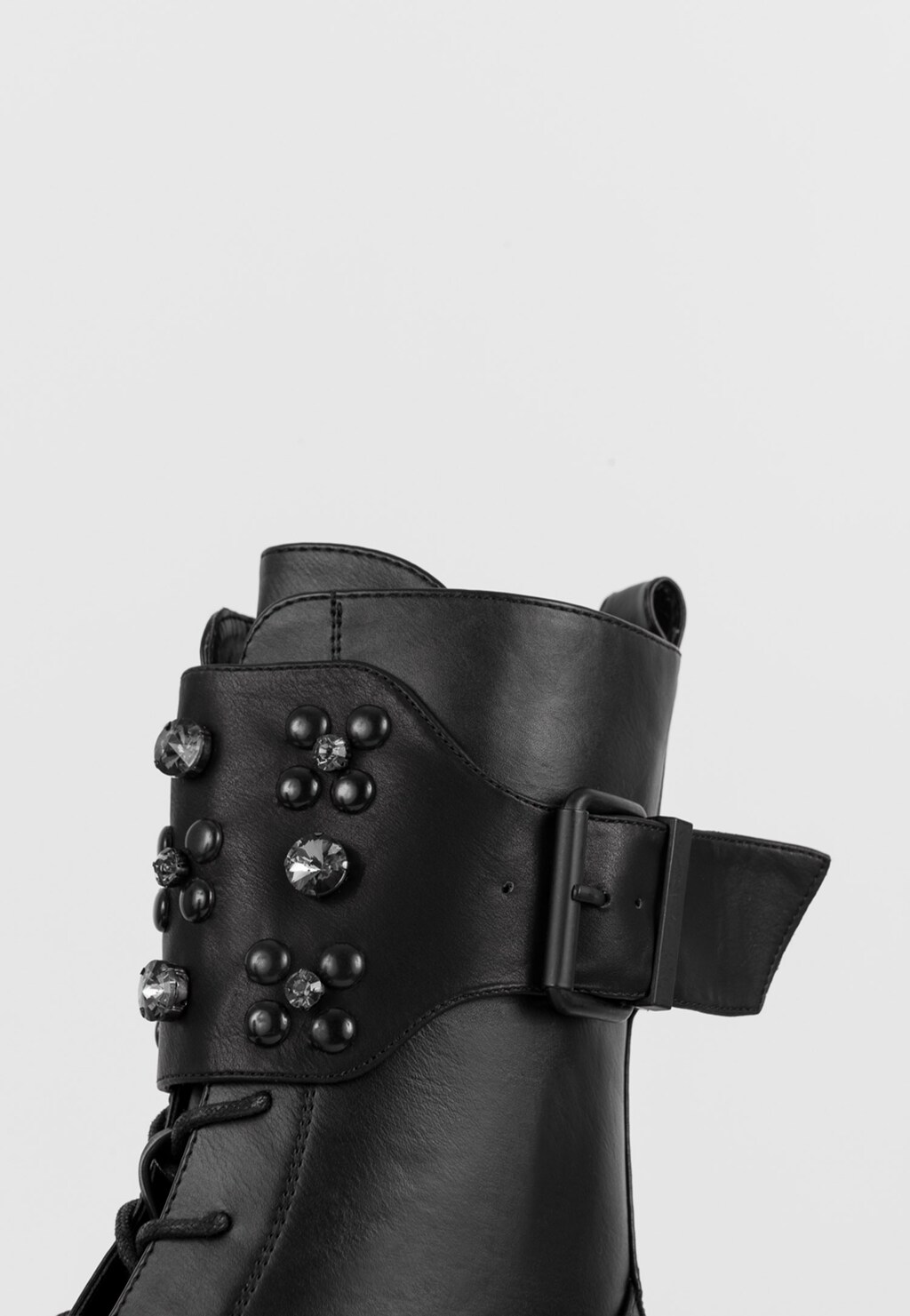 WJS czarne wysokie trzewiki damskie typu glany WJS55022-51 Widok 5