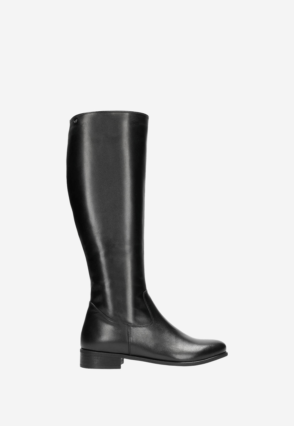 Czarne skórzane kozaki damskie typu oficerki 71015-51 Widok 2