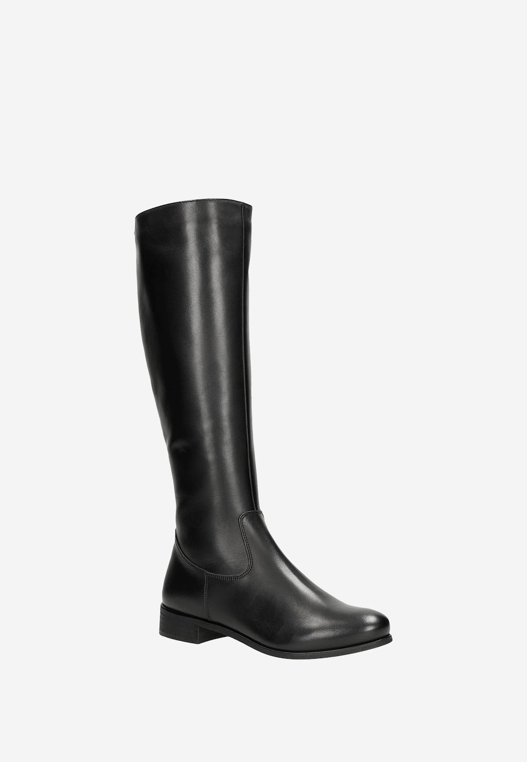 Czarne skórzane kozaki damskie typu oficerki 71015-51 Widok 3