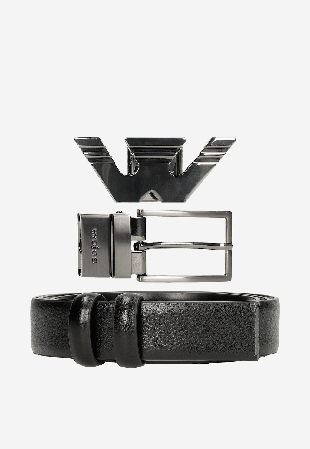 Zestaw prezentowy czarny pasek z wymiennymi klamrami 95903-51 Widok 2