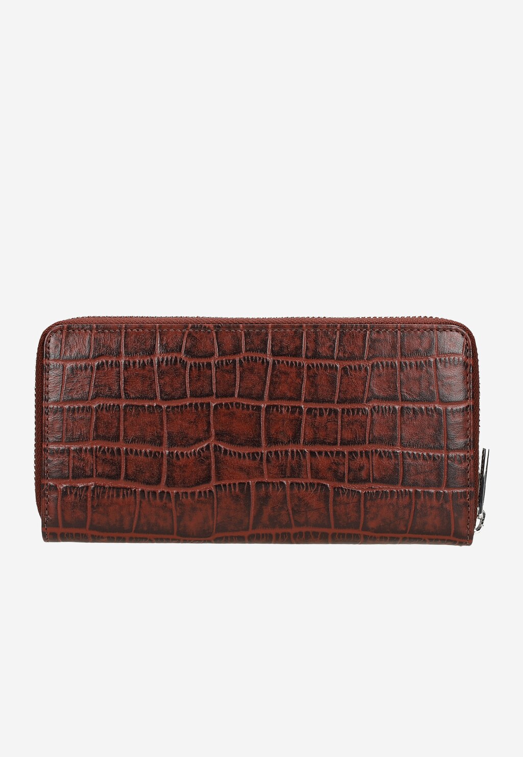 Bordowy portfel damski z imitacji skóry krokodyla 91019-55 Widok 3