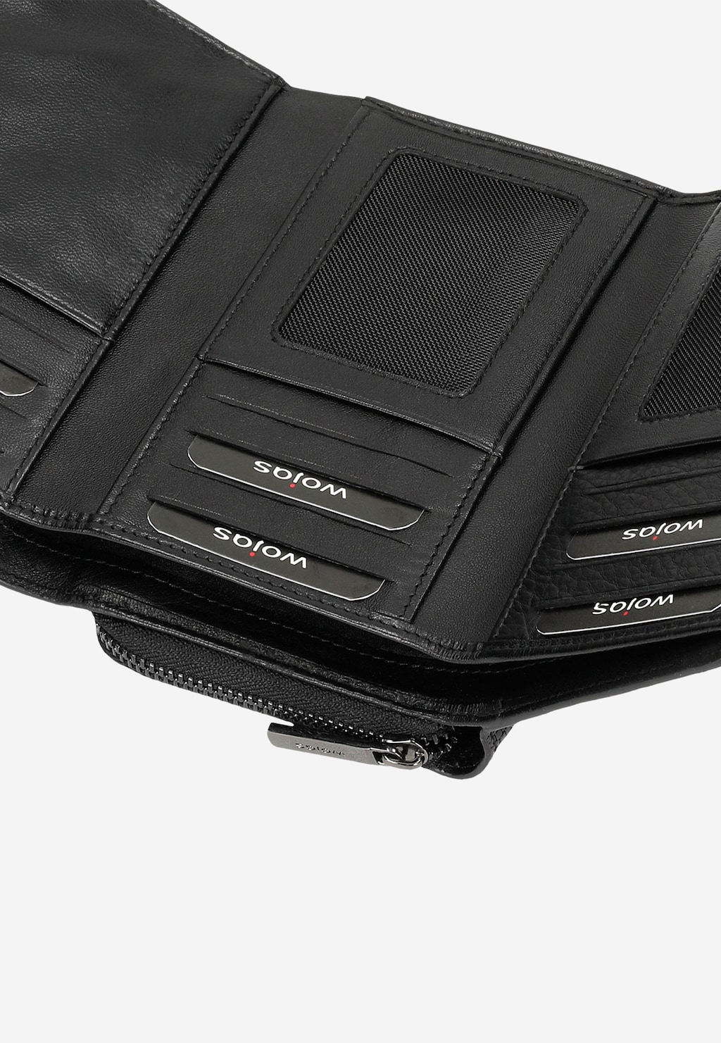 Velká černá dámská peněženka s efektem hadí kůže 91036-51 Widok 7