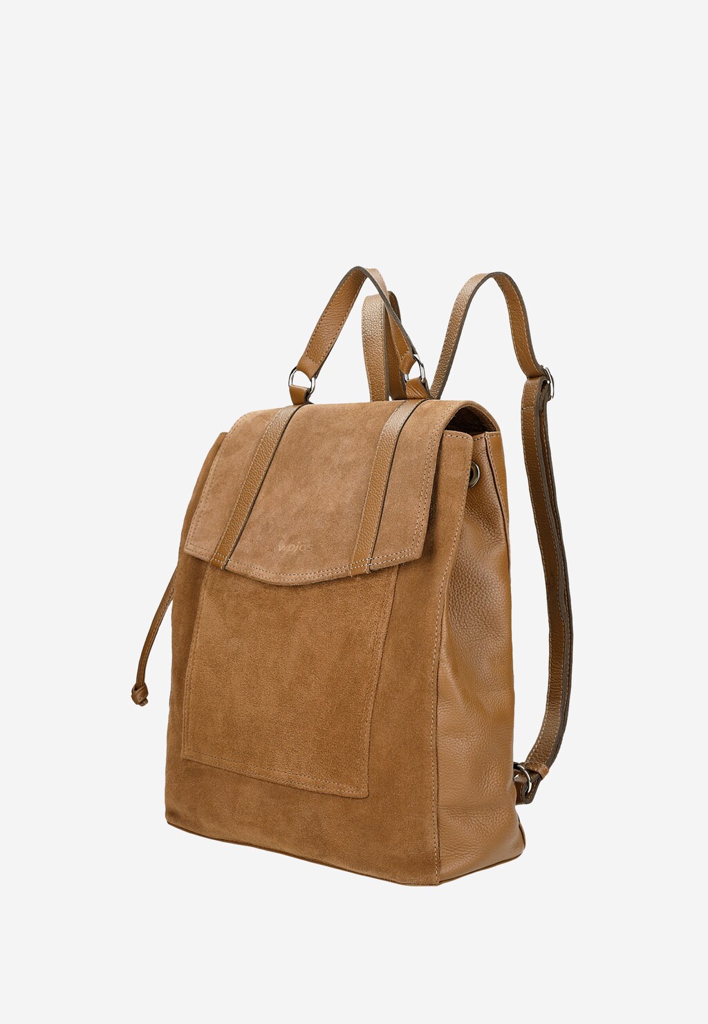 Jasnobrązowy plecak damski z łączonych skór 80231-73 Widok 2