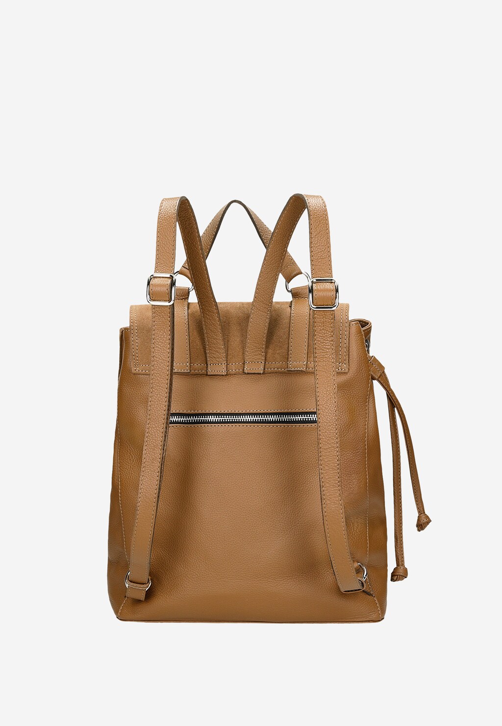 Jasnobrązowy plecak damski z łączonych skór 80231-73 Widok 3
