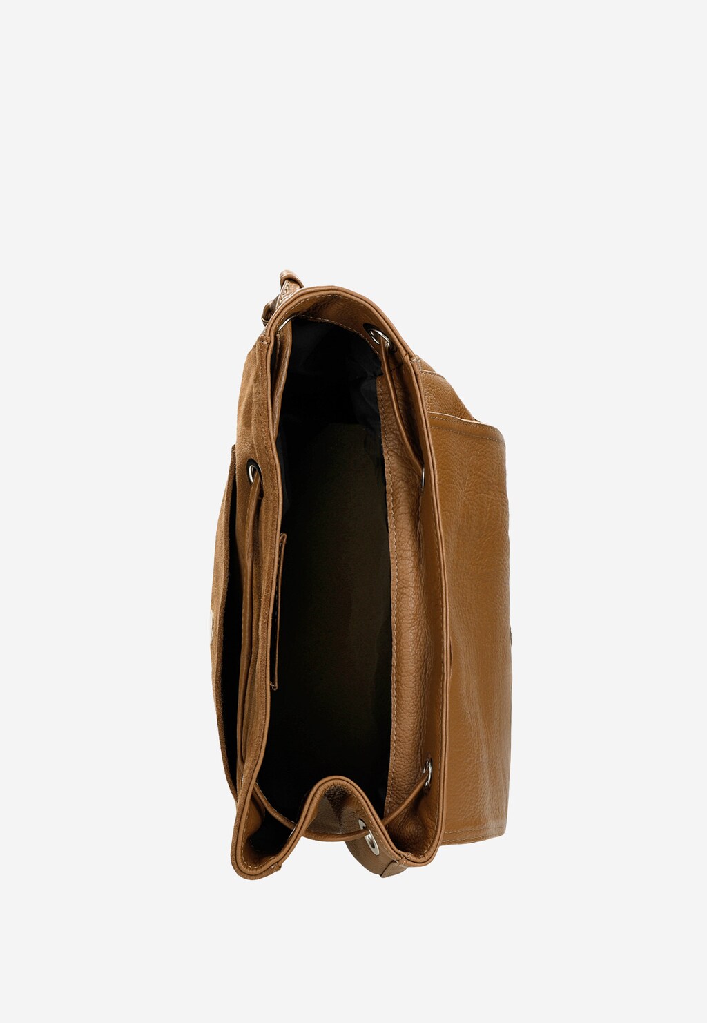 Jasnobrązowy plecak damski z łączonych skór 80231-73 Widok 4