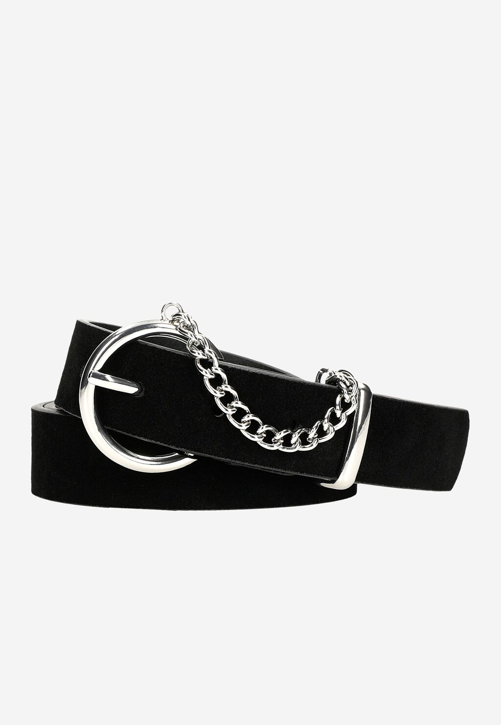Czarny pasek damski z łańcuszkiem  93060-61 Widok 2