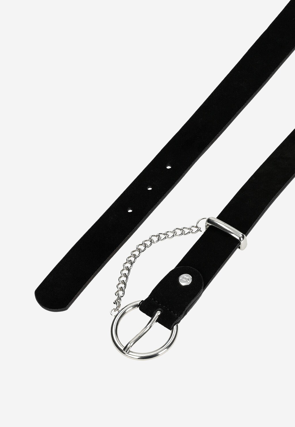 Czarny pasek damski z łańcuszkiem  93060-61 Widok 5