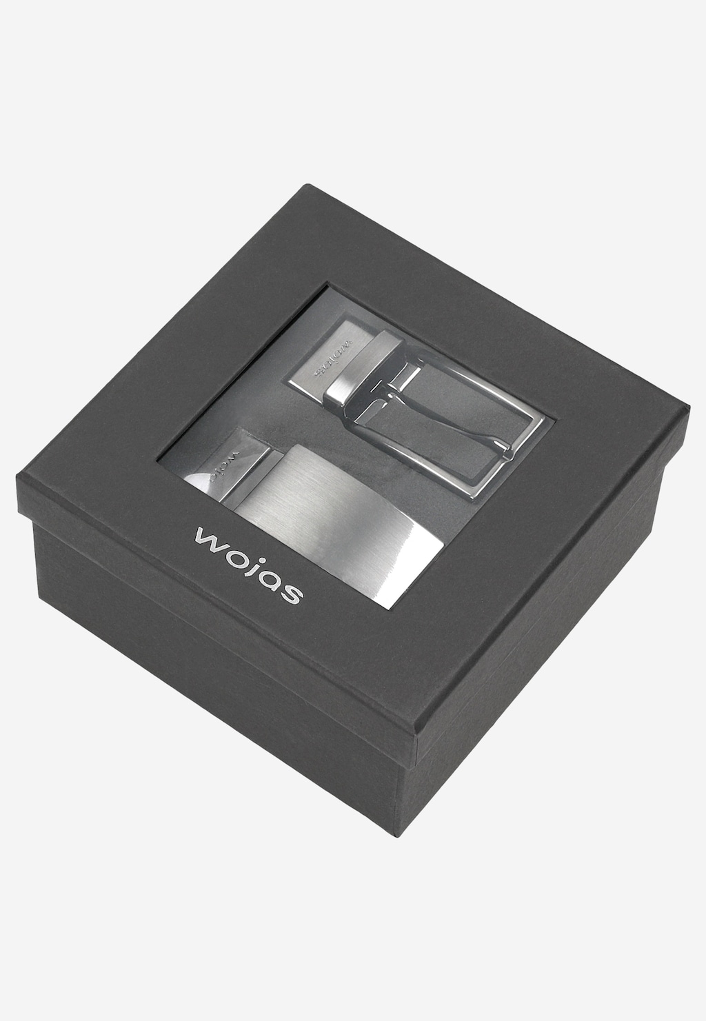 Elegancki zestaw prezentowy - czarny pasek z dwiema wymiennymi klamrami 95902-51 Widok 1