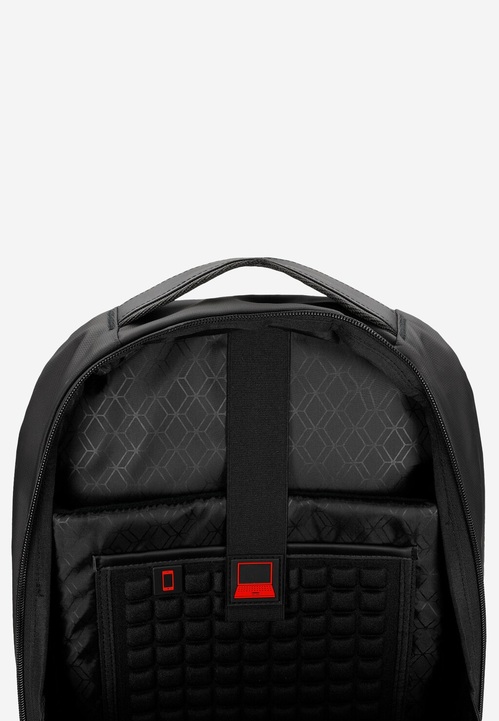 Pojemny czarny plecak z portem USB, wejściem na słuchawki, kieszenią na laptopa 15,6 cali 80214-11 Widok 6