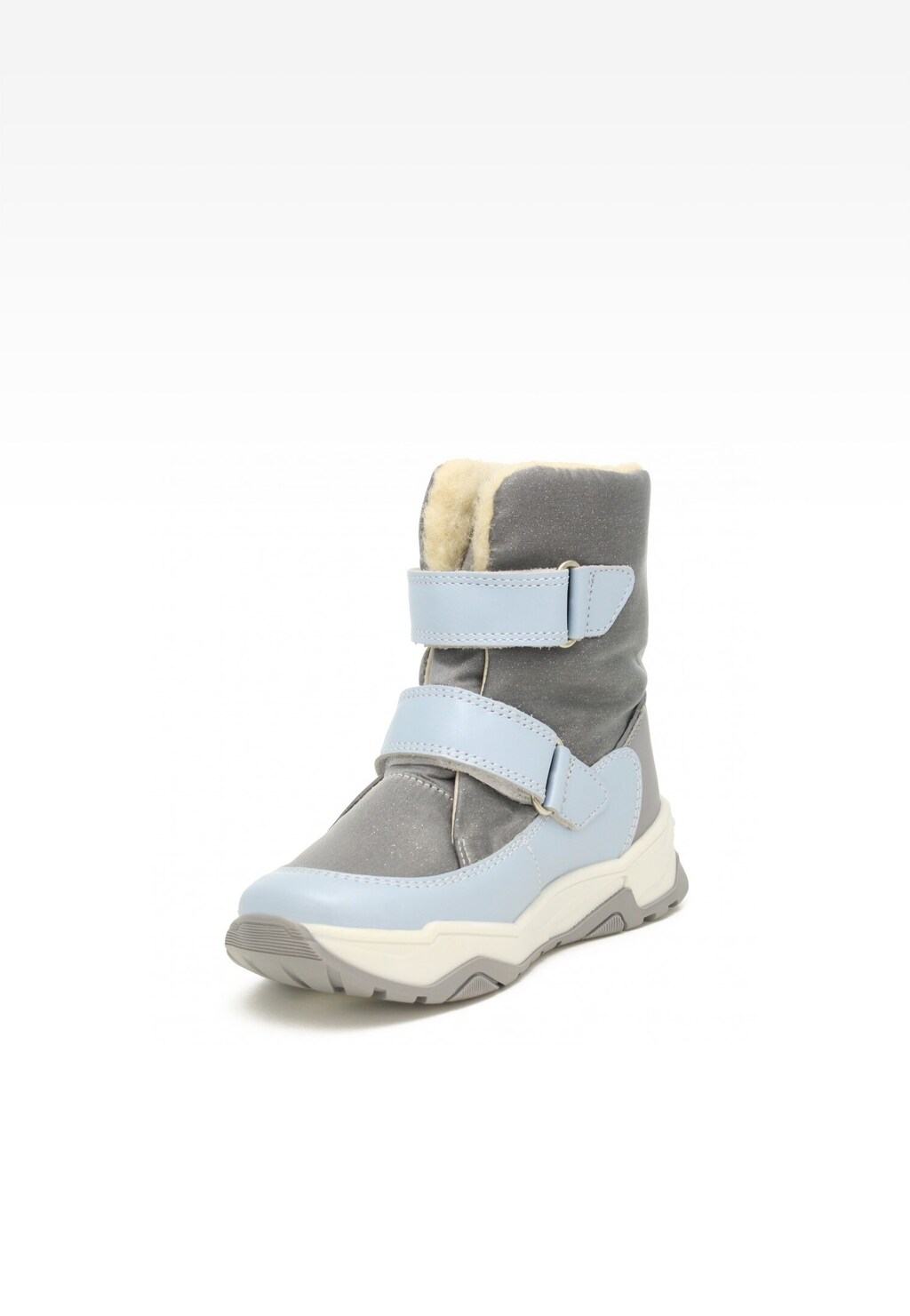 Trzewiki ocieplane BARTEK 14077006, dla dziewcząt, szaro-niebieski Widok 3