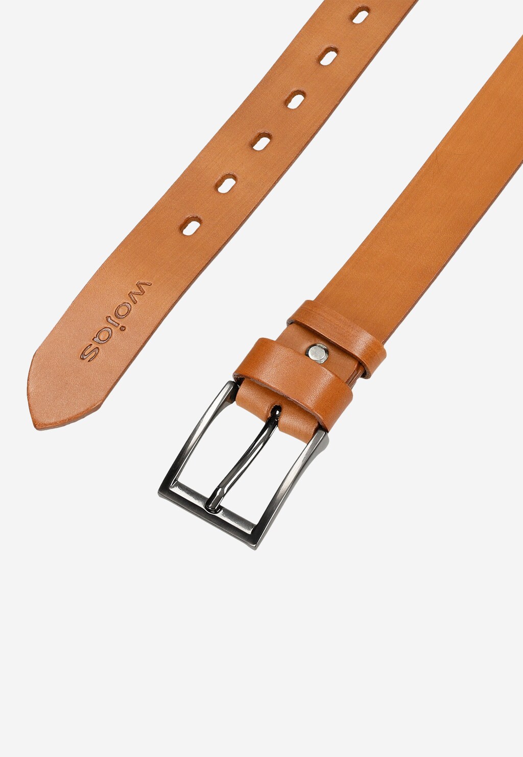 Klasický pánsky opasok v štýlovej svetlo hnedej farbe 93066-53 Widok 5