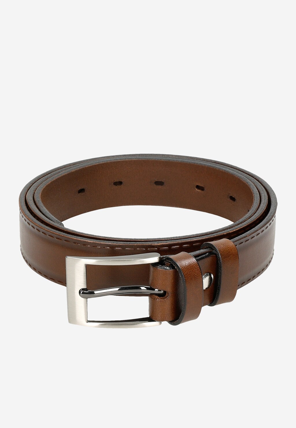 Hnedý pánsky opasok pre ležérneho gentlemana 93067-52 Widok 5