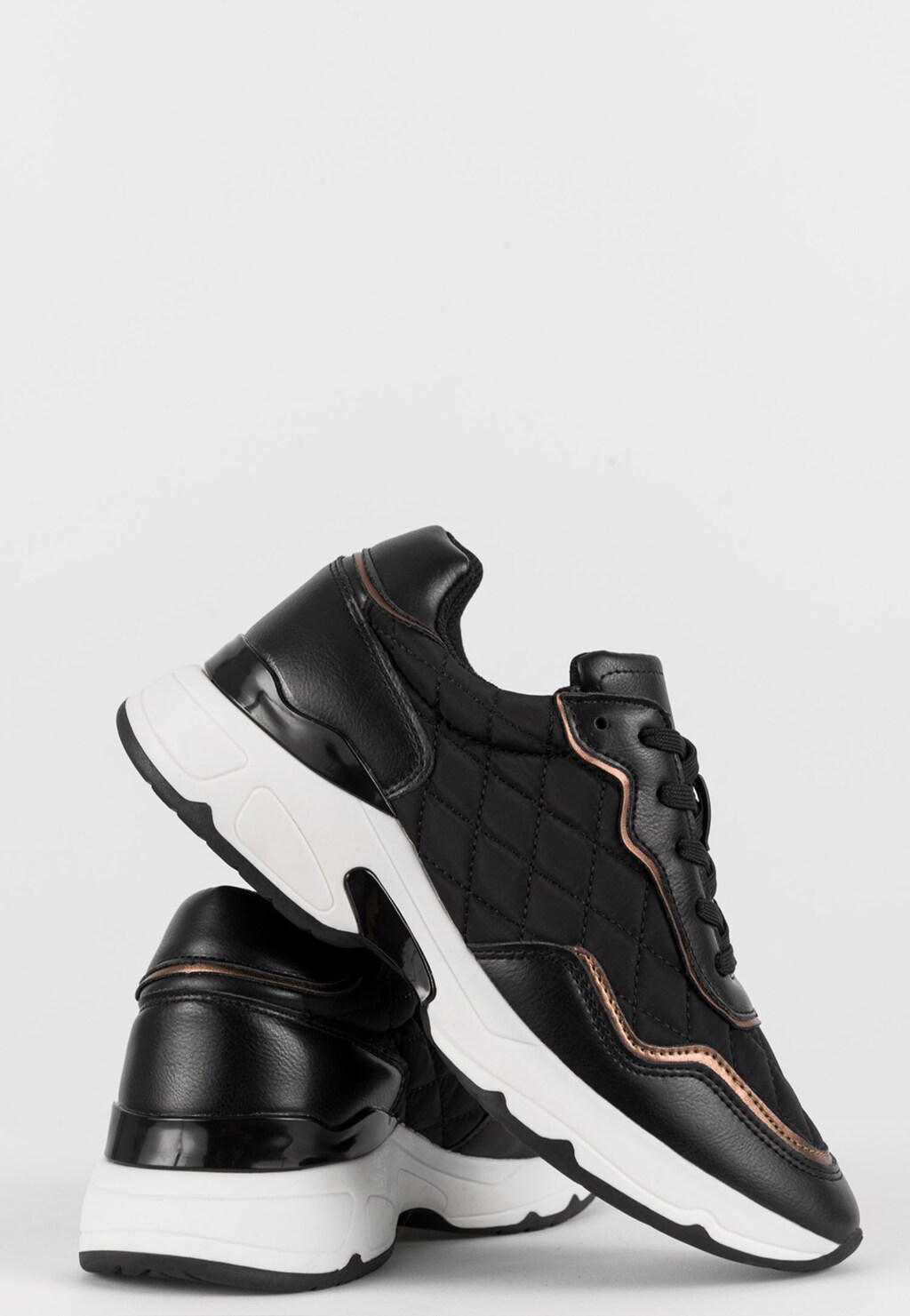 WJS czarne półbuty damskie typu sneakers WJS64056-81 Widok 4