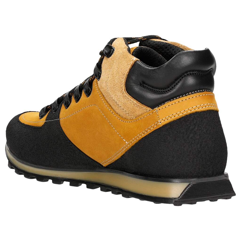 Męskie trzewiki trekkingowe w kolorze żółto-czarnym 24010-73 Widok 3