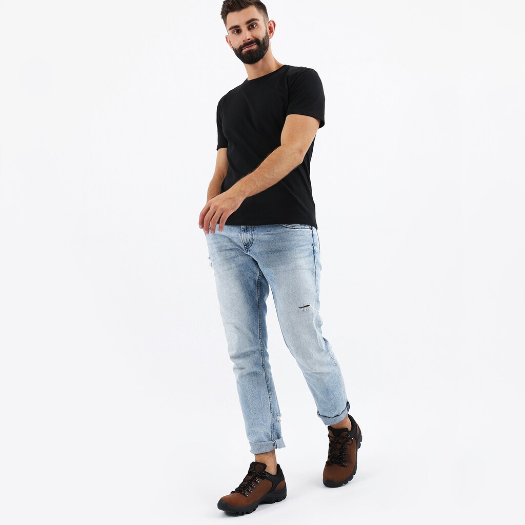 Hnedé pánske botasky na treking z kože crazy horse 9377-82 Widok 9