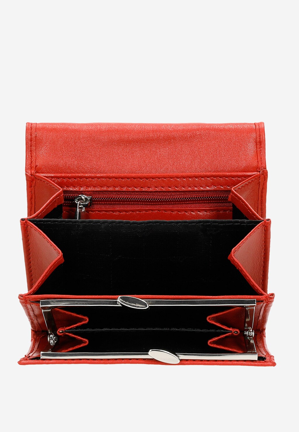 Skórzany portfel damski w kolorze czerwonym 91051-55 Widok 6