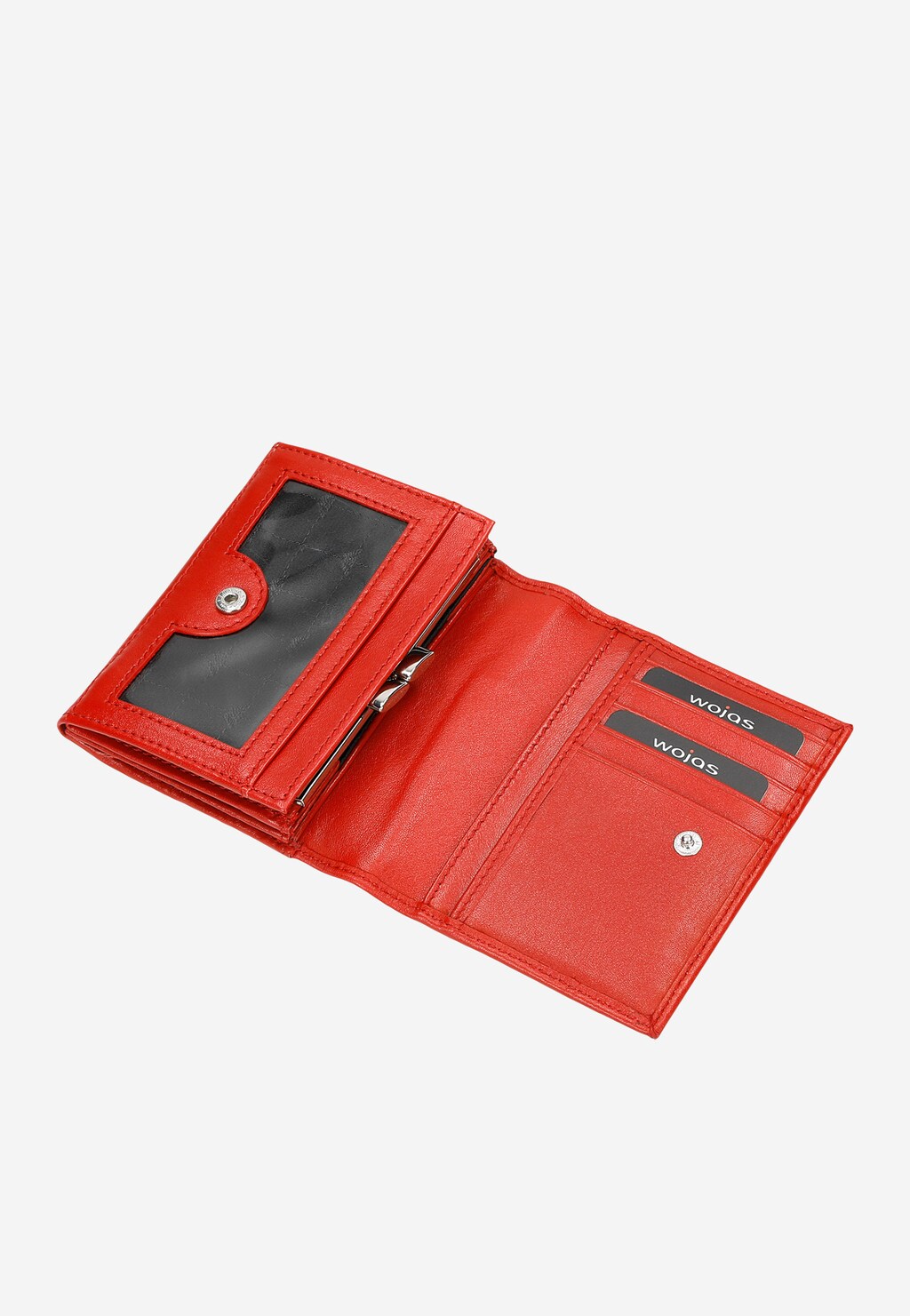 Skórzany portfel damski w kolorze czerwonym 91051-55 Widok 7
