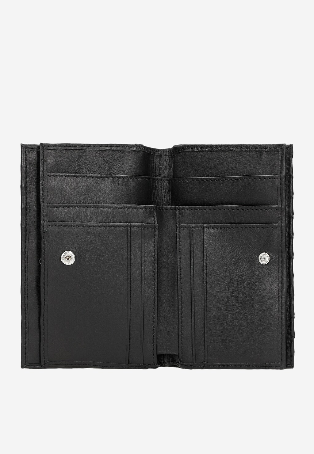 Originálna dámska peňaženka veľká z čiernej lícovej kože 91054-51 Widok 6