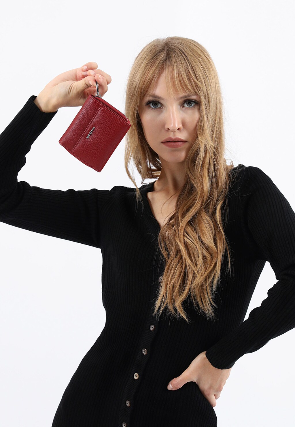 Mały bordowy portfel damski  91034-55 Widok 7