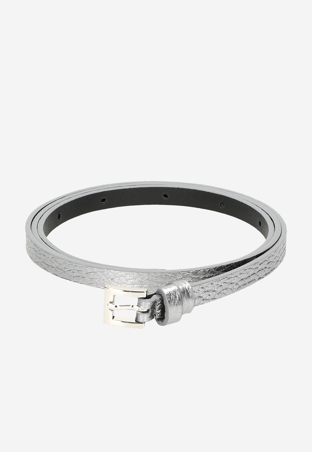 Strieborný dámsky opasok na šaty z lícovej kože 93069-59 Widok 6