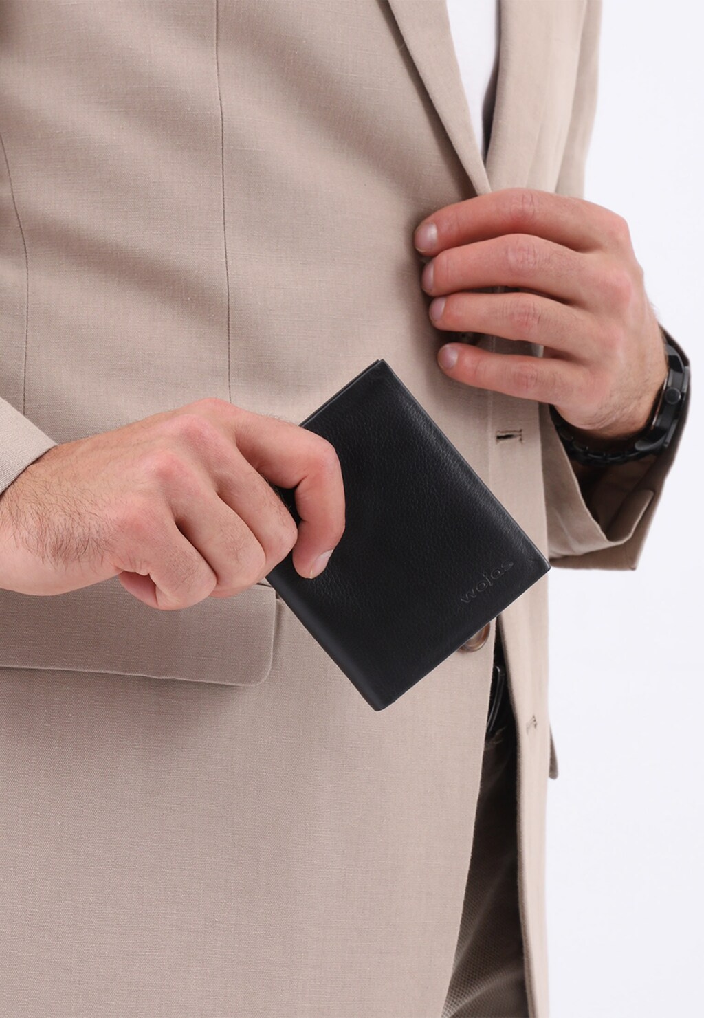 Tmavě hnědá kožená peněženka pánská z hladké kůže 91031-52 Widok 7