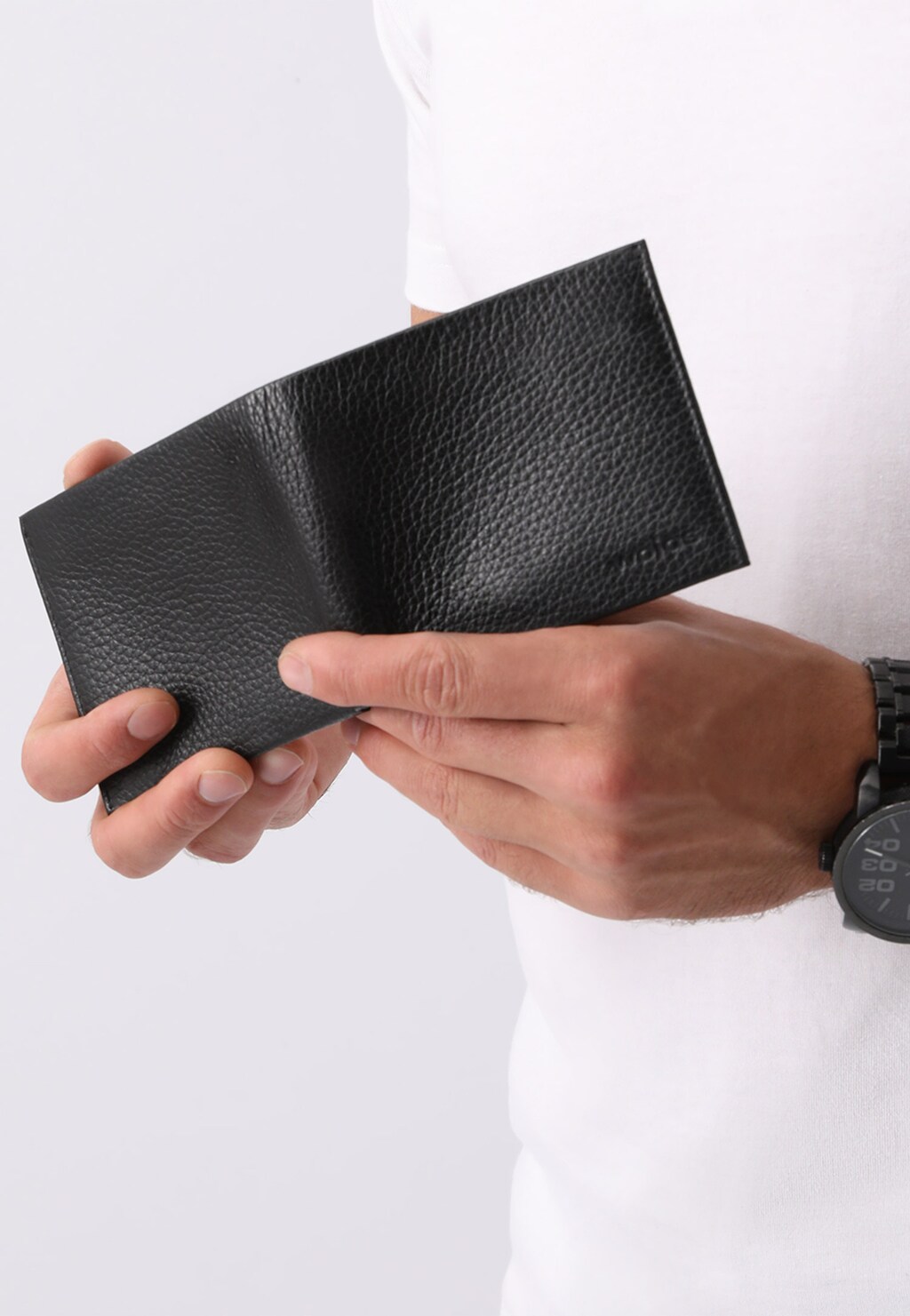 Černá kožená peněženka pánská z přírodní kůže 91033-51 Widok 7