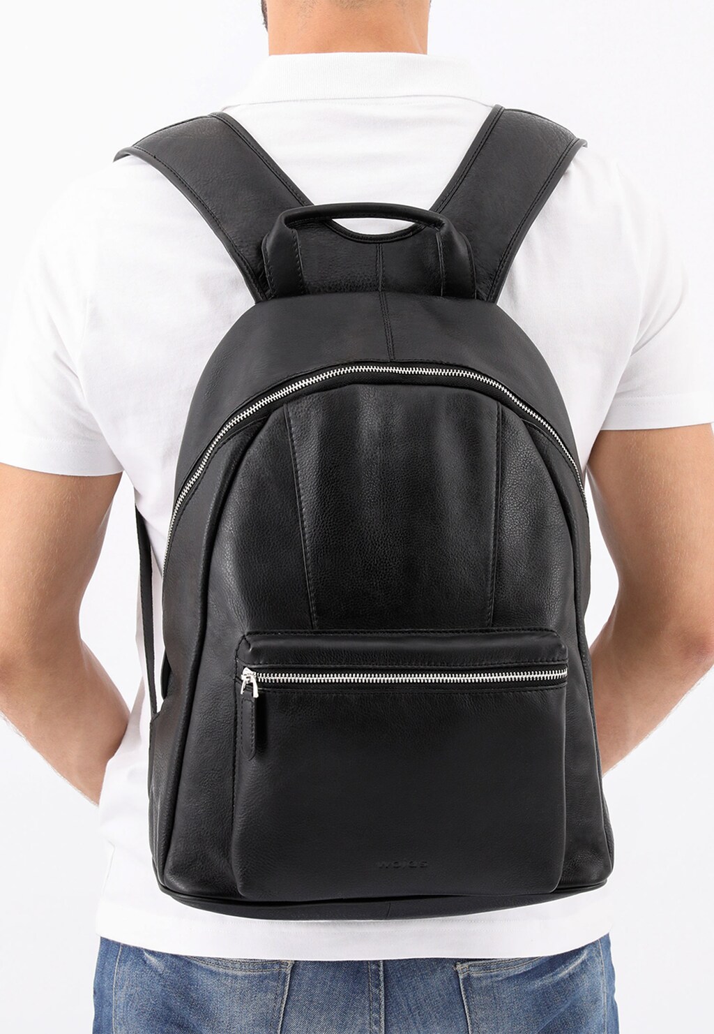 Minimalistický černý pánský batoh z hladké kůže 80143-51 Widok 10