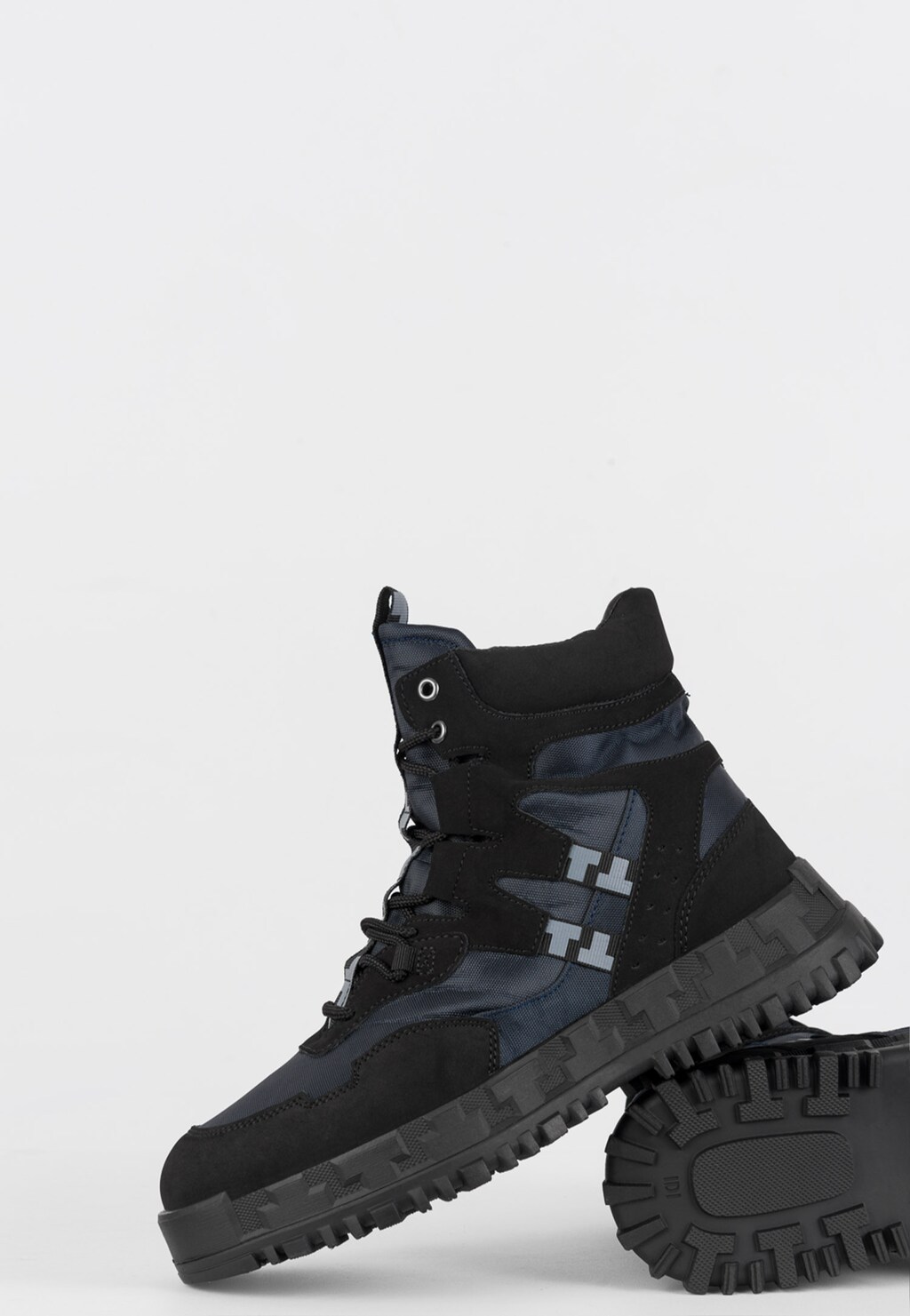 WJS sznurowane Śniegowce męskie w kolorze granatowym WJS28000-76 Widok 3