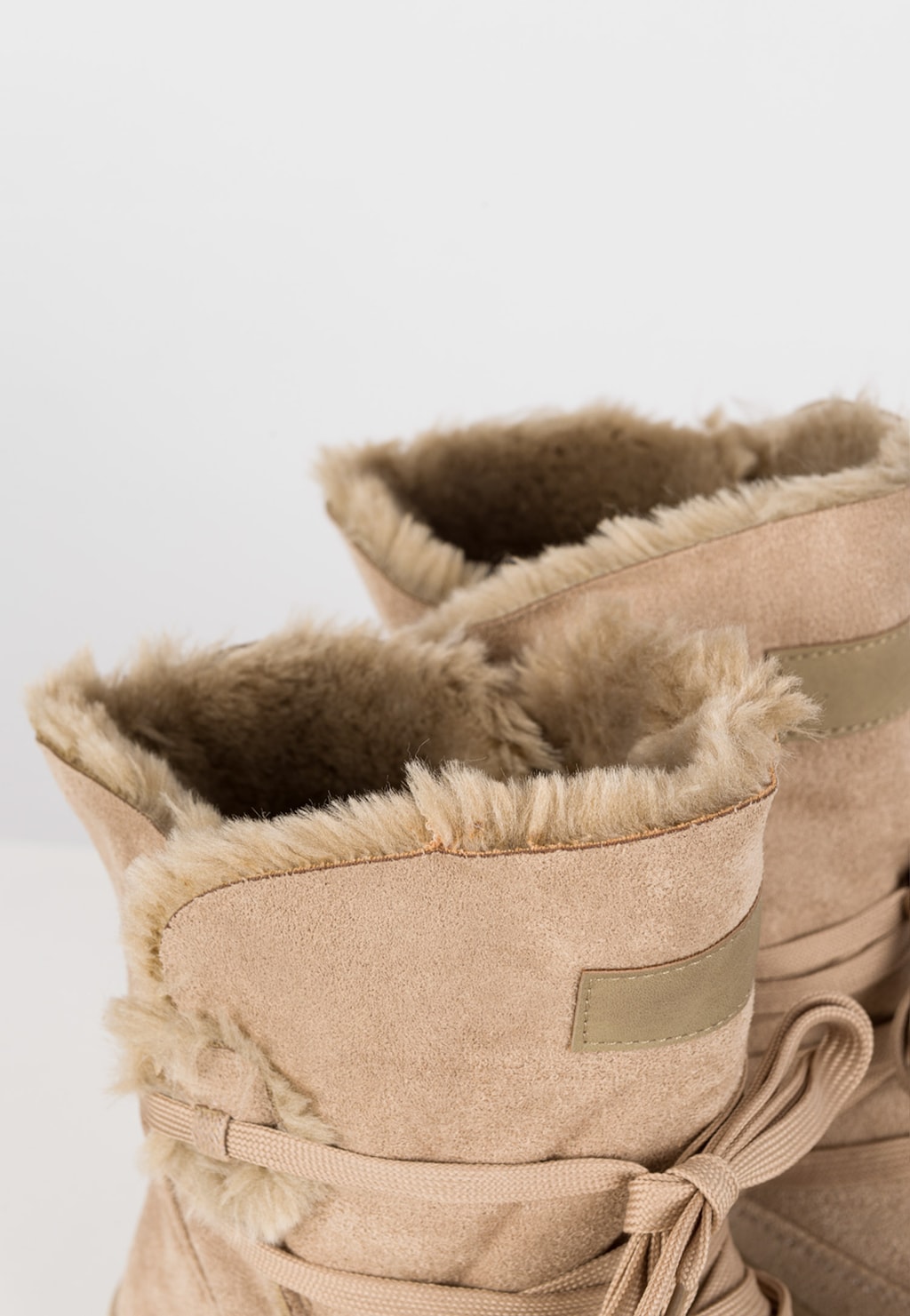 WJS beżowe Śniegowce damskie z puchatym futerkiem WJS44003-64 Widok 3