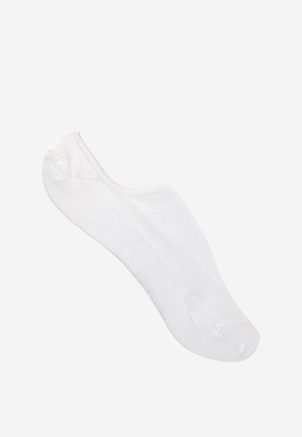 Białe stopki bawełniane z silikonem na pięcie 97039-89 Widok 1