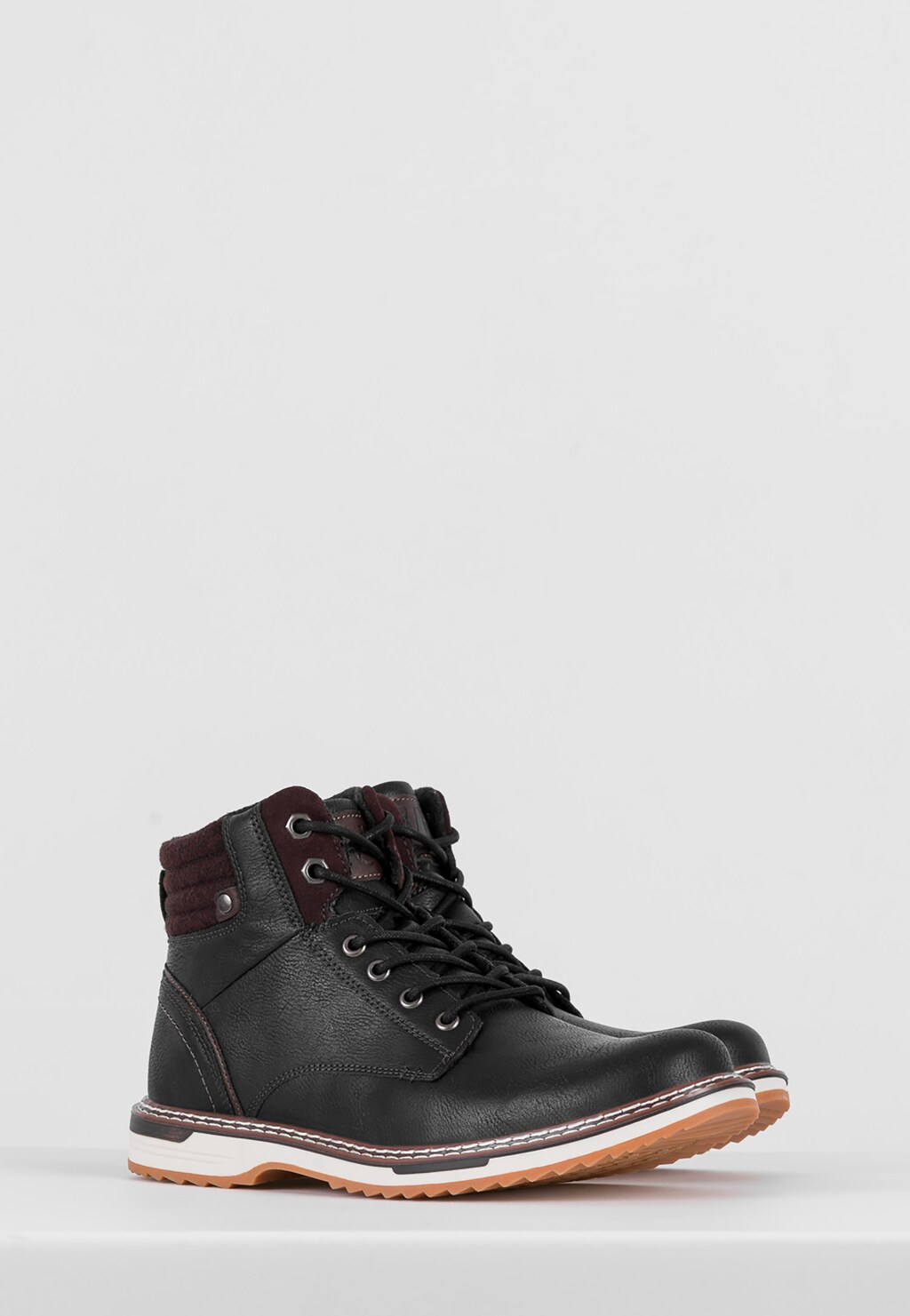 WJS granatowe workery męskie z brązowymi elementami WJS24000-86 Widok 2