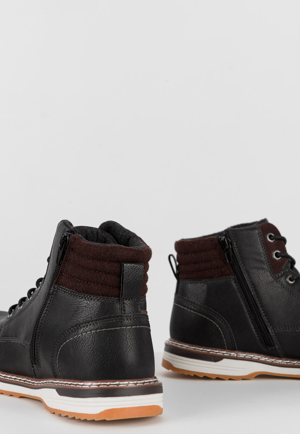 WJS granatowe workery męskie z brązowymi elementami WJS24000-86 Widok 3